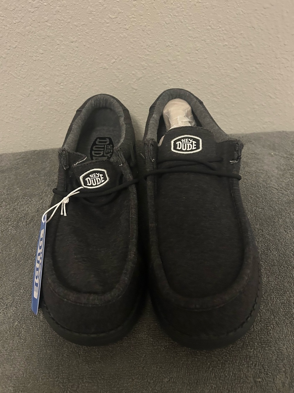 Black Hey Dude Wally Stretch Jersey shoes size Men’s 12. NIB